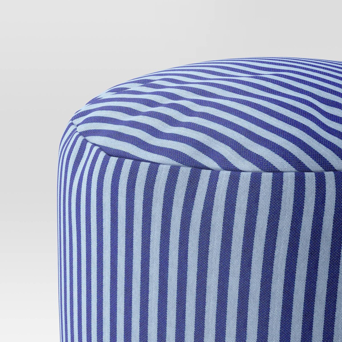 Dorm Pouf Striped Blue