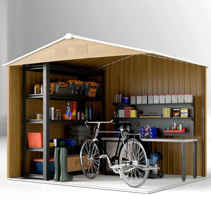 Metal Garden Shed 7.7x5.7ft – Ventilated & Sliding Doors