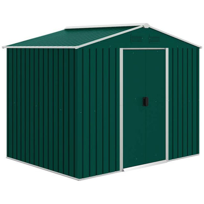 Metal Garden Shed 7.7x5.7ft – Ventilated & Sliding Doors