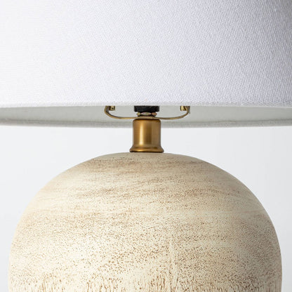 Medium Faux Wood Table Lamp Brown