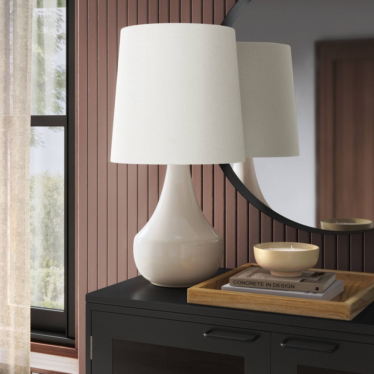 21.75"x11.5" Montreal Wren Assembled Table Lamp