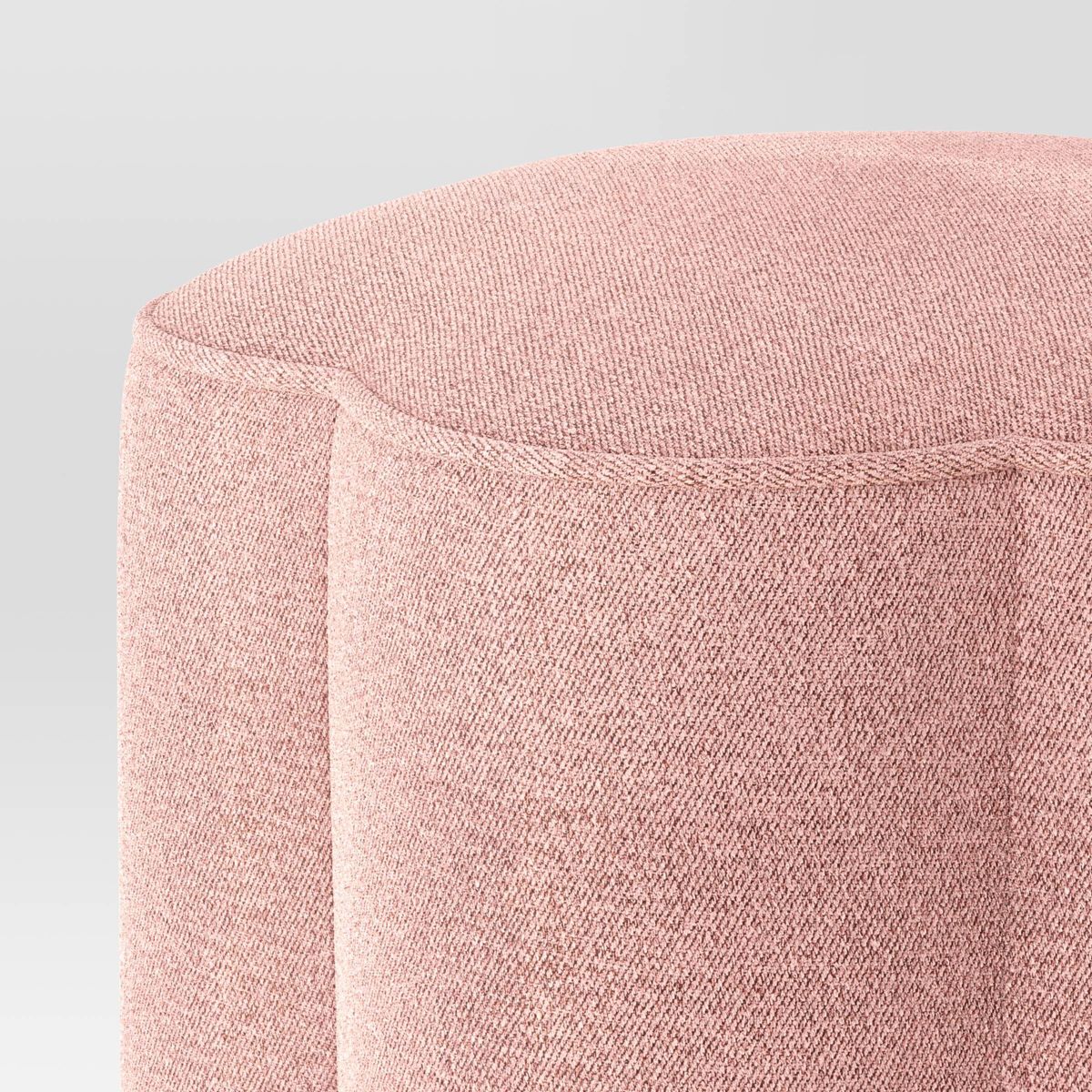 Scalloped Upholstered Ottoman