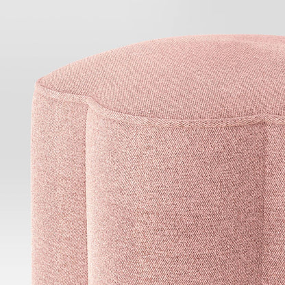 Scalloped Upholstered Ottoman