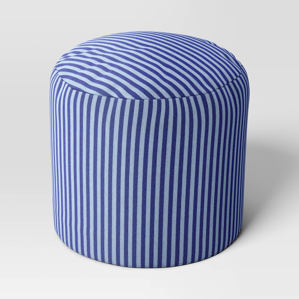 Dorm Pouf Striped Blue
