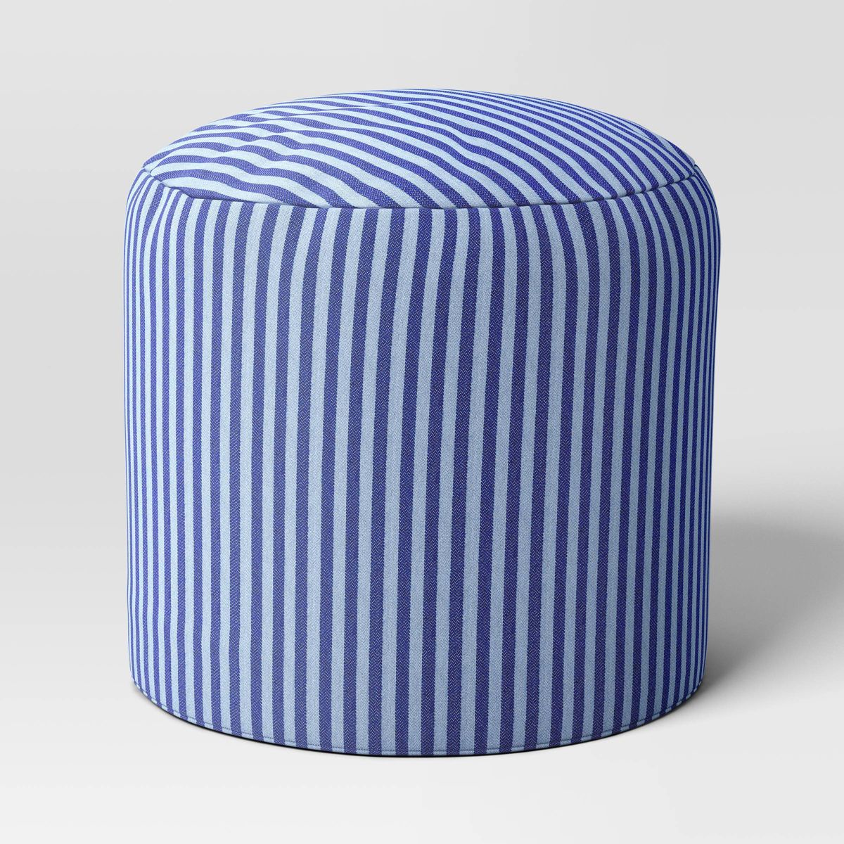 Dorm Pouf Striped Blue