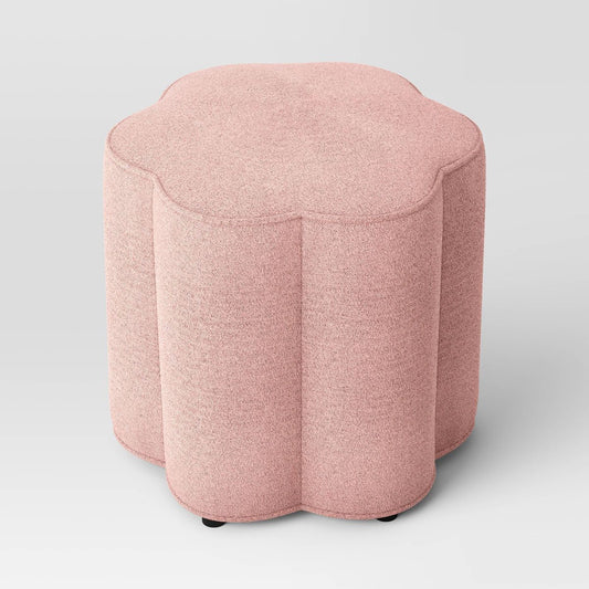 Scalloped Upholstered Ottoman