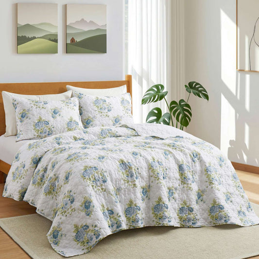 Premium Microfiber Ultra Soft Reversible Quilted Coverlet Set
