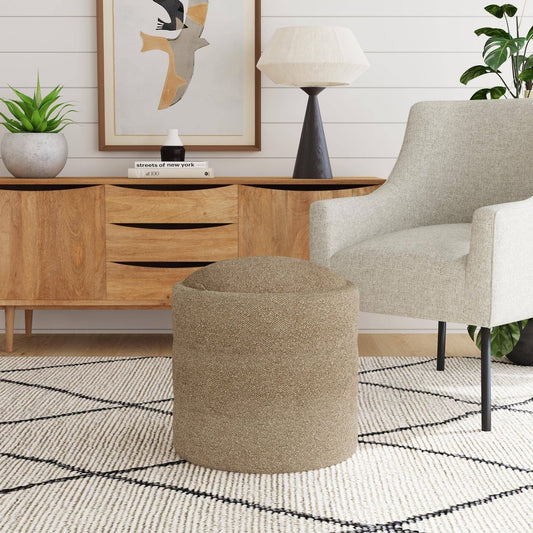 Storage Round Ottoman