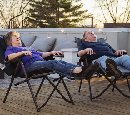 Timber Ridge Folding Lounge Chair with Footrest